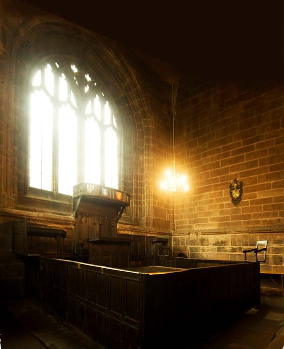 Konsistorialgericht der Kathedrale von Chester.