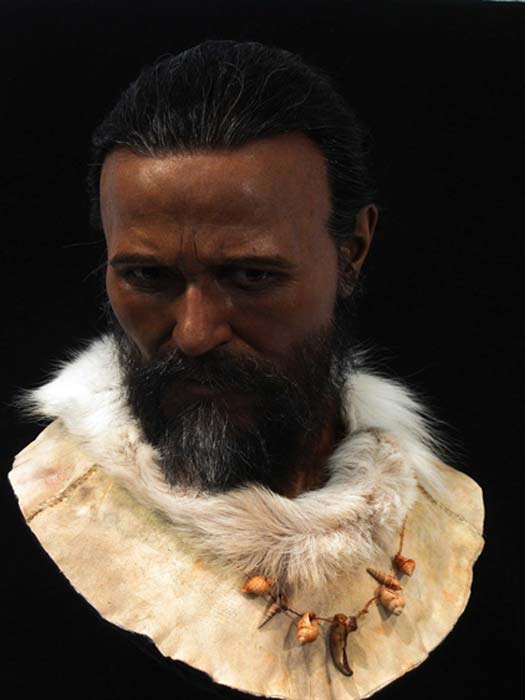 Cro-Magnon-Mensch in der Ausstellung