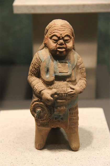 Mögliche Darstellung eines Alux, der im Nationalmuseum für Anthropologie in Mexiko-Stadt ausgestellt ist.