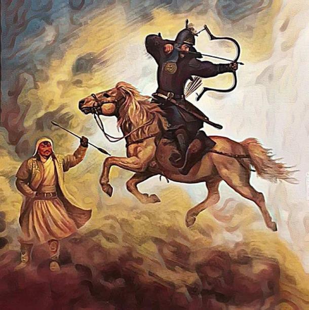 Dschingis Khan zu Pferd