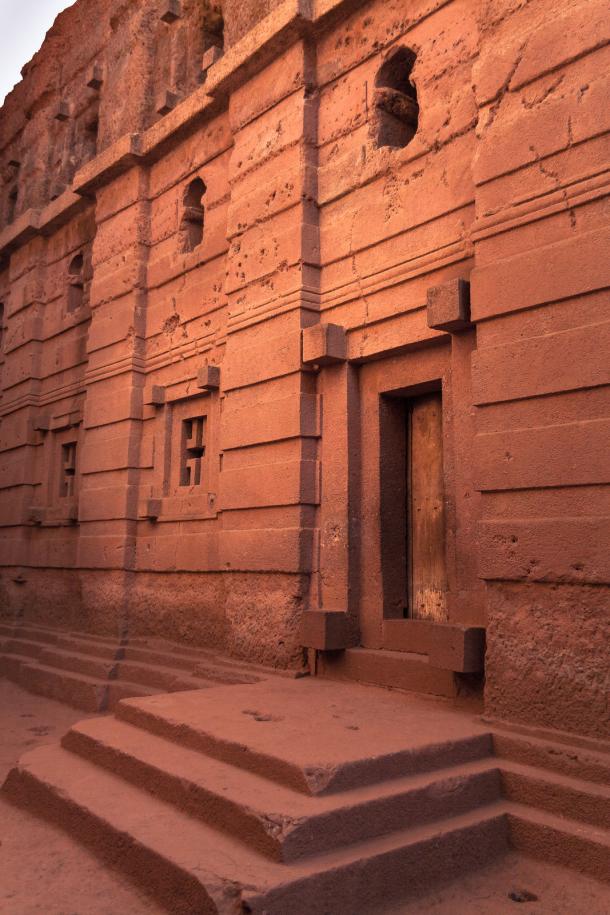 Die Emmanuel-Kirche in Lalibela, Äthiopien.