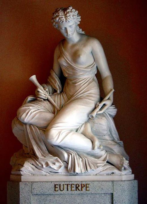 Statue der Euterpe im Albertina Museum, Wien