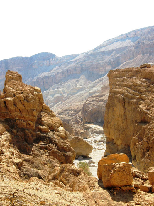Das Gebiet um die Nahal Hemar-Höhle, bekannt als Nahal Hemar-Schlucht in der Judäischen Wüste in Israel
