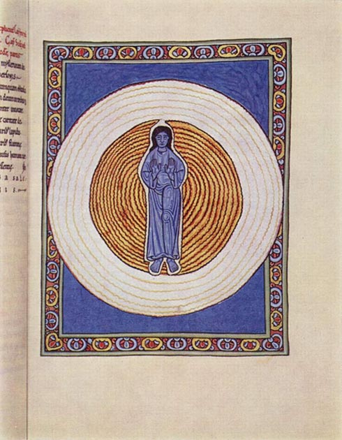 Hildegard von Bingens Manuskript der Scivias ist für seine Illustrationen bekannt