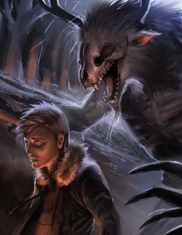 Eine Illustration eines Wendigo