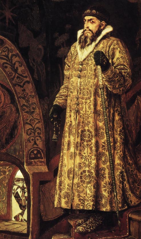 Iwan der Schreckliche, ein Gemälde von Viktor Vasnetsov aus dem Jahr 1897; auch andere Kulturen hatten Spitznamen, aber der amerikanische Wissenschaftler Paul Peterson sagt, dass sie nicht so gut überliefert sind wie die altnordischen Spitznamen