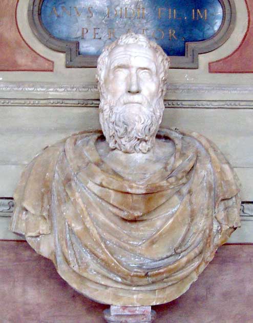 Eine Marmorbüste von Didius Julianus im Residenzmuseum, München