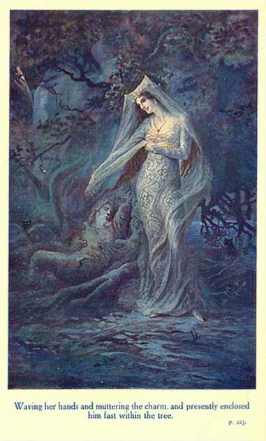 Merlin und Vivien aus der Artussage