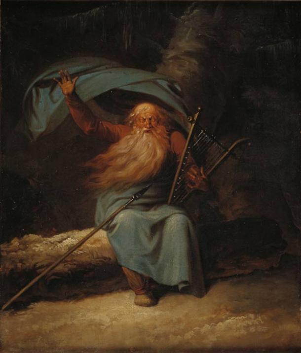 „Ossian singt sein Schwanenlied“ (1780-1782) von Nicolai Abildgaard