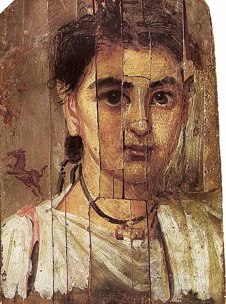 Porträt eines Jungen aus Fayum zur Zeit der römischen Besetzung Ägyptens