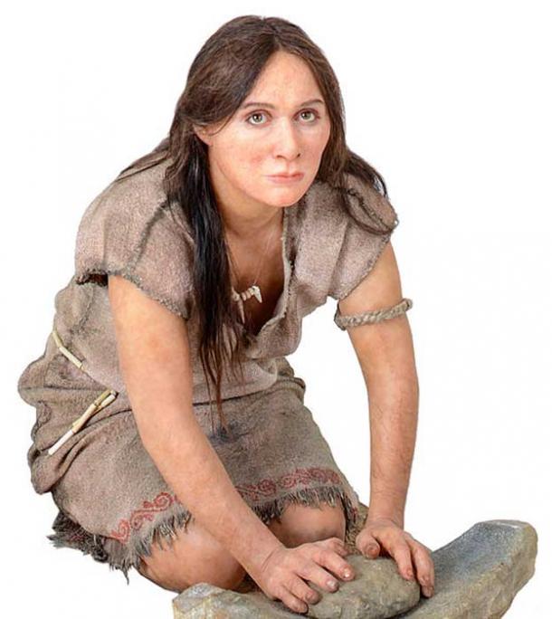 Rekonstruktion einer Frau der Jungsteinzeit, Trento Wissenschaftsmuseum