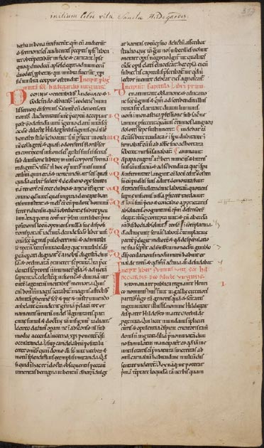 Riesencodex folio 0317, mit der ersten Seite von Vita Sanctae Hildegardis