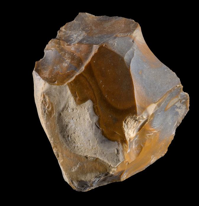 1,5 Millionen Jahre altes Schneidewerkzeug aus Feuerstein, gefunden in Ubeidiya.