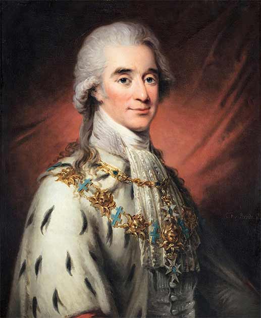 Der schwedische Graf Axel Fersen in einem Porträt von Carl Frederik von Breda