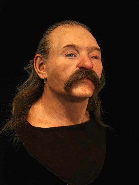 Stafford Road-Mann, Mittelalter, in der Ausstellung.
