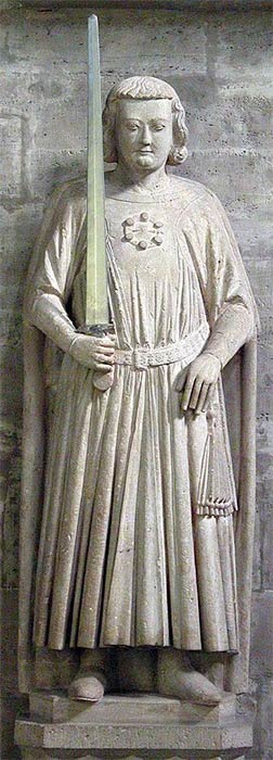 Statue in der Brunswick Kathedrale, datiert auf 1225-1250 n. Chr., die Heinrich den Löwen darstellen soll. 