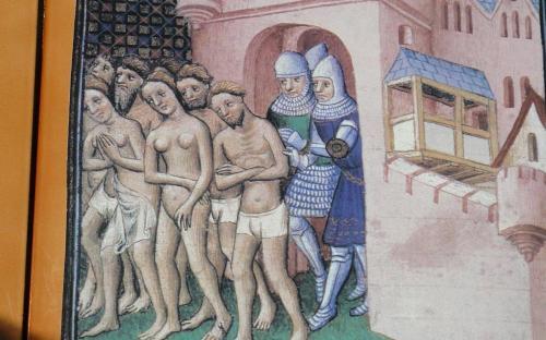 Katharer die im Jahr 1209 aus Carcassonne vertrieben wurden. (Public Domain)