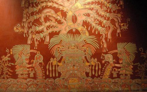 Ein Wandbild, das zeigt, was als die Große Göttin von Teotihuacan identifiziert wurde. (CC BY-SA 2.0)