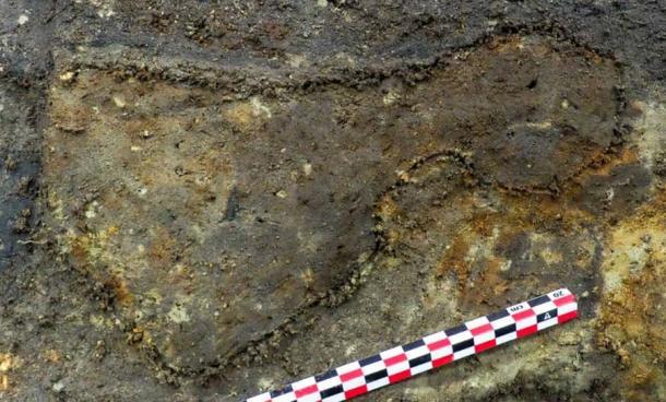 Der Abdruck eines ungewöhnlich großen Axtkopfes aus der Wikingerzeit, der in der norwegischen Region gefunden wurde