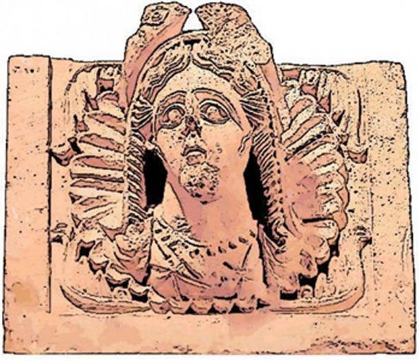 Al-Uzza, die Göttin, die den Planeten Venus repräsentierte und somit Ishtar /Ashtart /Inanna entsprach, erschien sowohl als Betyl als auch als Skulptur. Relief eines Tempels in Khirbet et-Tannur, Jordanien.