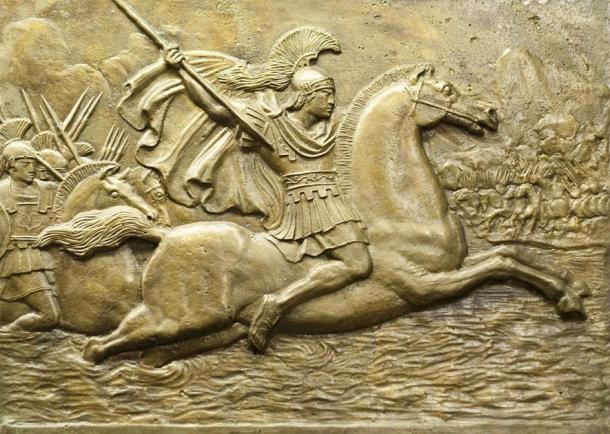 Alexander der Große Schlachtrelief.