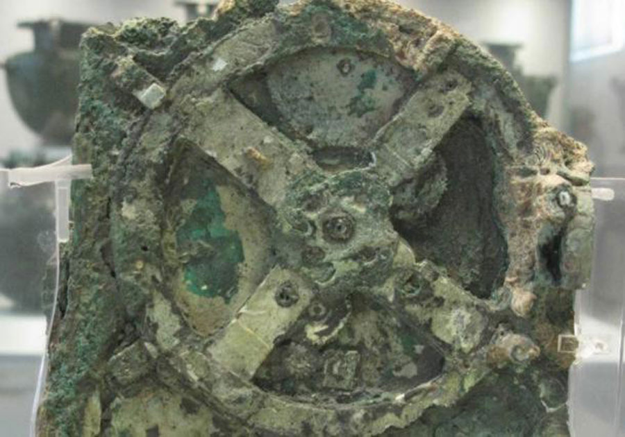 Der erstaunliche Antikythera-Mechanismus, der in einem Schiffswrack vor der Insel Antikythera in Griechenland gefunden wurde. Bildnachweis