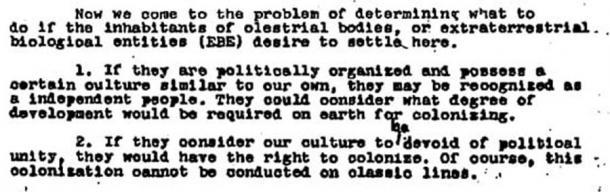 Ausschnitt aus dem Bericht von Oppenheimer und Einstein von 1947