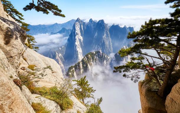 Aussicht vom Berg Hua (Huashan), einem der beliebtesten Reiseziele in China