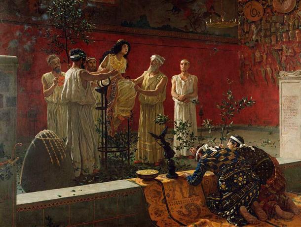 Camillo Miola - Das Orakel, 1880