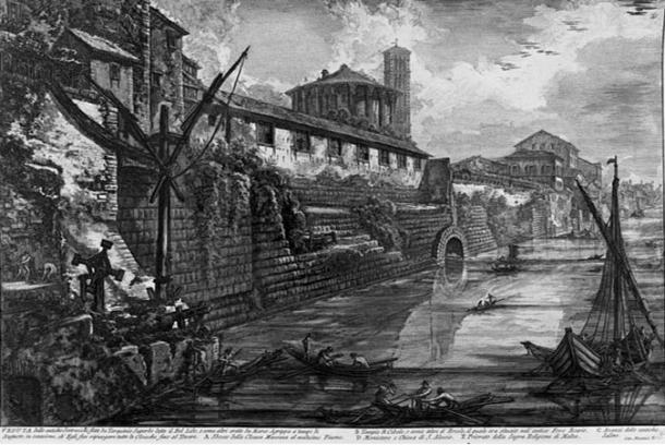 Radierung mit der Darstellung der Cloaca Maxima (1757), Giovanni Battista Piranesi