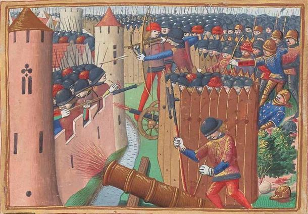 Darstellung aus dem 15. Jahrhundert der Belagerung von Orléans im Jahr 1429, dem ersten großen Sieg der königlichen französischen Armee in der Spätphase des Hundertjährigen Krieges.