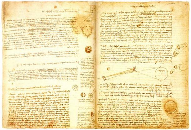Der Codex Leicester ist eine Sammlung von wissenschaftlichen Schriften von Leonardo da Vinci und später wurde es vom Earl of Leicester, England, im Jahr 1719 gekauft.