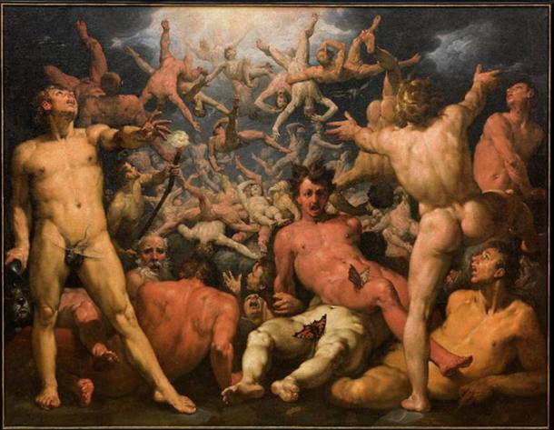 ''Der Fall der Titanen'' (1588-1590) von Cornelis van Haarlem