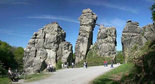 Externsteine im Teutoburger Wald bei Horn-Bad Meinberg.