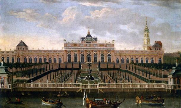 Gemälde von Monbijou Palace aus dem Jahr 1739.