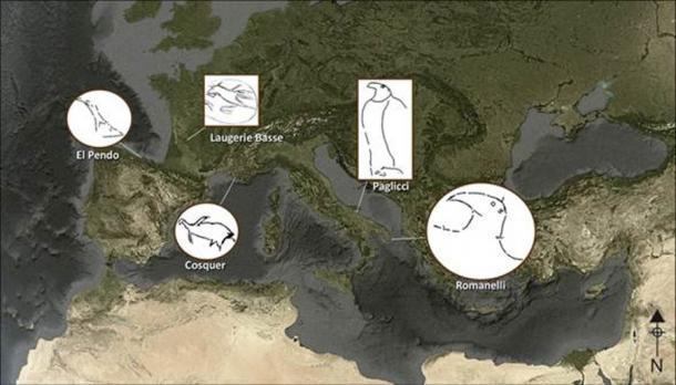 Karte mit der Verteilung der Aukzahlen.