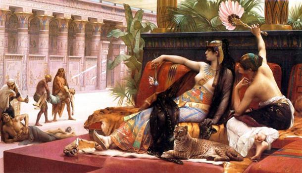 Kleopatra testet Gifte auf verurteilte Gefangene von Alexandre Cabanel (1887).