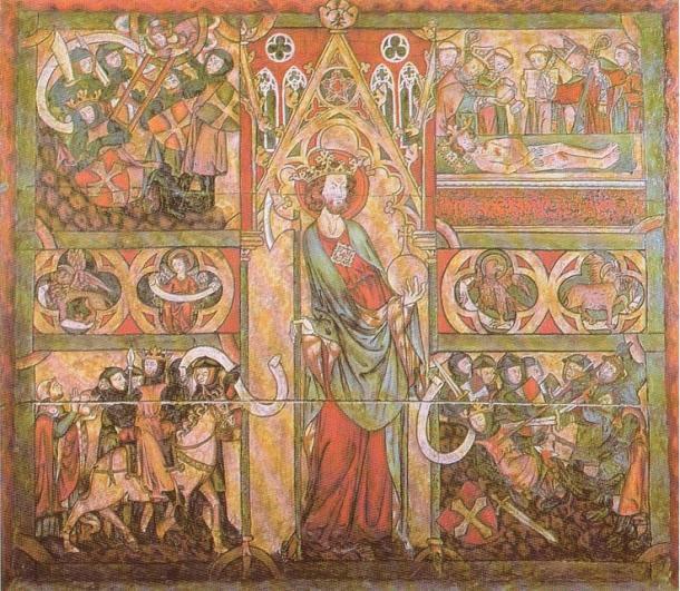 Im 11. Jahrhundert war König Olaf II. von Norwegen als der Heilige bekannt; dieses Bild stammt aus dem Dom von Trondheim