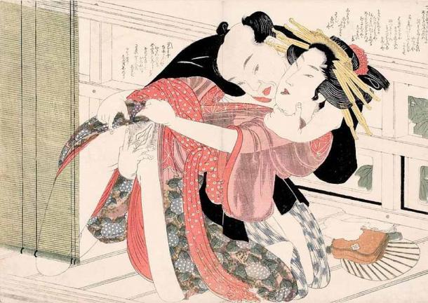 Eine Geisha und ihr Kunde