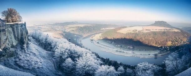 Die polabisch-slawischen Stämme lebten an der Elbe, hier im Winter, im modernen Ostdeutschland