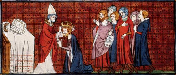 Papst Leo III. krönt Karl den Großen am Weihnachtstag zum Kaiser