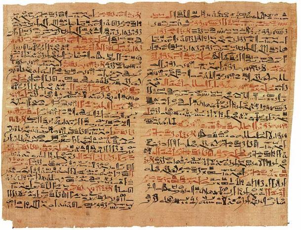 Seite aus dem Papyrus von Edwin Smith
