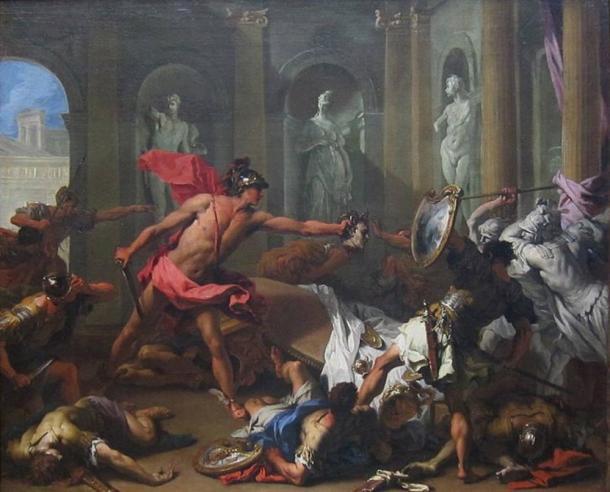 Perseus konfrontiert Phineus mit dem Haupt der Medusa, von Sebastiano Ricci.