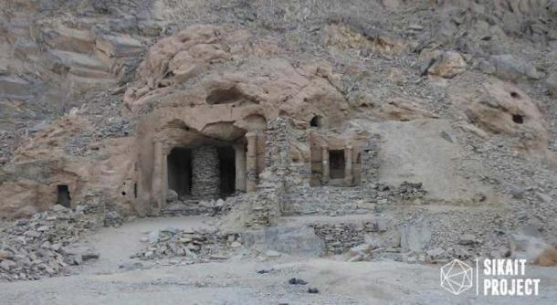 Die Ruinen in der ägyptischen Ostwüste von Wadi Sikait sind die römischen Ruinen der römischen Smaragdminen von Sikait.