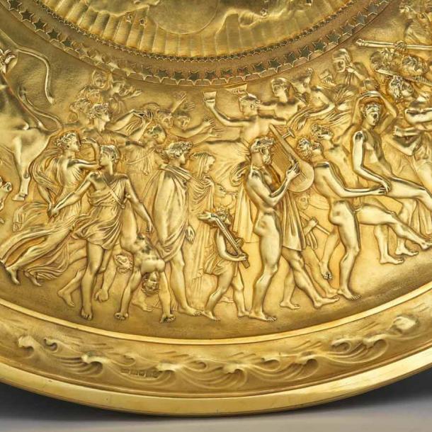 Ausschnitt eines äußeren Kreises auf dem Schild von Achilles