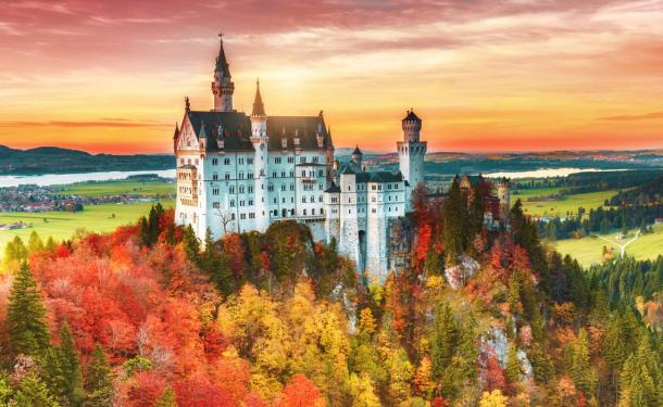 Das berühmte Schloss Neuschwanstein.