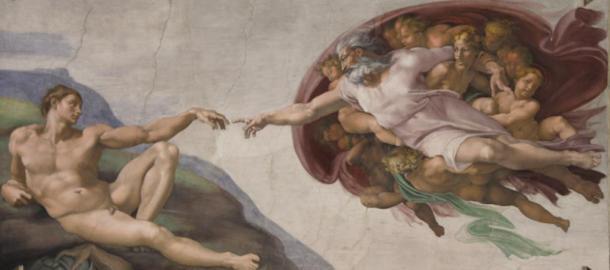 Die Schöpfung Adams (1511), Michelangelo 