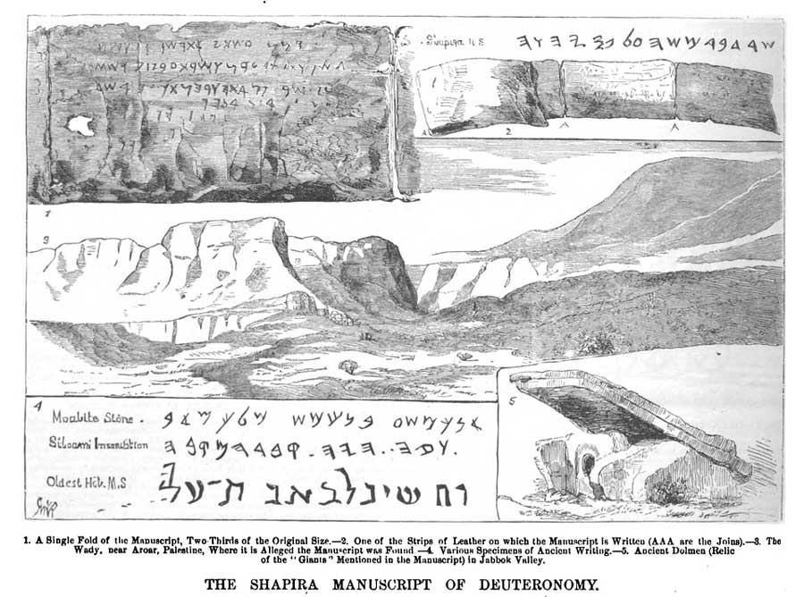 Details aus Shapiras privaten Papieren, die 1883 im Scientific American veröffentlicht wurden und die umfangreichen Notizen zeigen, die er machte.