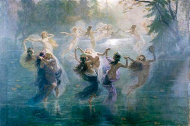 Tanzende Wilen über dem Wasser von Bartolomeo Giuliano