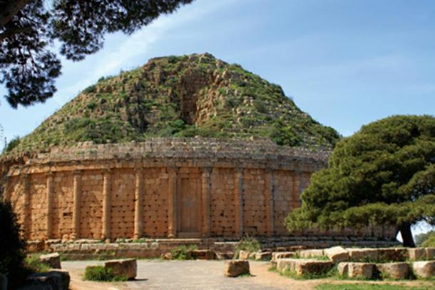 Das Grab von Juba II. und seiner Frau Cleopatra Selene II. in Tipaza, Algerien